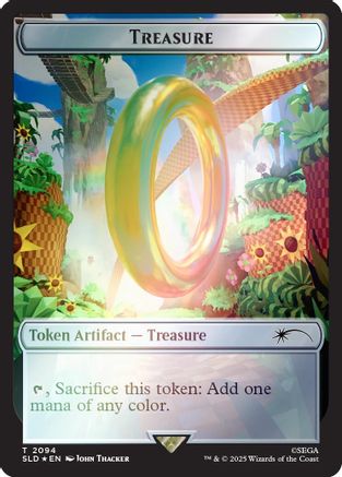 Treasure Token (2094) (Rainbow Foil) (SLD-2094) [Secret Lair] Drop Series Foil MTG Single Wizards of the Coast