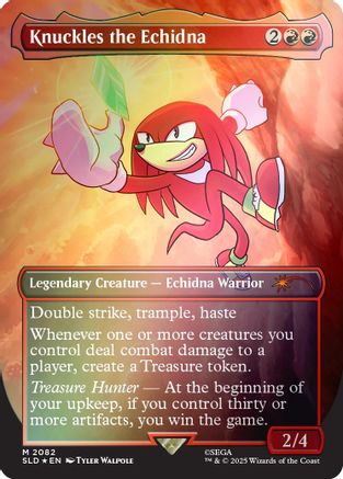 Knuckles the Echidna (Rainbow Foil) (SLD-2082) [Secret Lair] Drop Series Foil MTG Single Wizards of the Coast