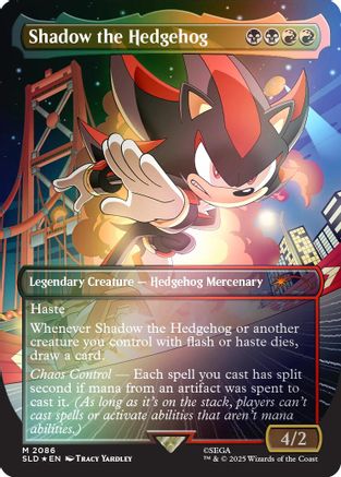 Shadow the Hedgehog (Rainbow Foil) (SLD-2086) [Secret Lair] Drop Series Foil MTG Single Wizards of the Coast