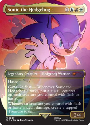 Sonic the Hedgehog (Rainbow Foil) (SLD-2087) [Secret Lair] Drop Series Foil MTG Single Wizards of the Coast