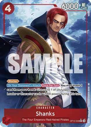 Shanks (008) (Alternate Art) (OP12-008) [Legacy of the Master] Foil One Piece Single Bandai