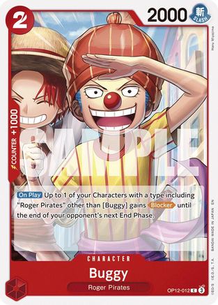 Buggy (012) (OP12-012) [Legacy of the Master] One Piece Single Bandai