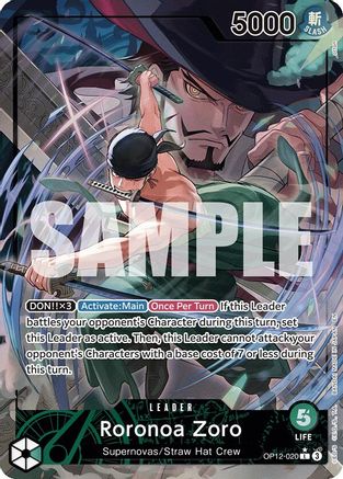 Roronoa Zoro (020) (Alternate Art) (OP12-020) [Legacy of the Master] Foil One Piece Single Bandai
