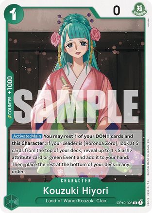 Kouzuki Hiyori (OP12-028) [Legacy of the Master] Foil One Piece Single Bandai