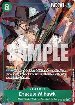 Dracule Mihawk (Alternate Art) (OP12-030) [Legacy of the Master] Foil One Piece Single Bandai