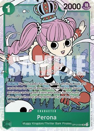 Perona (OP12-034) [Legacy of the Master] Foil One Piece Single Bandai
