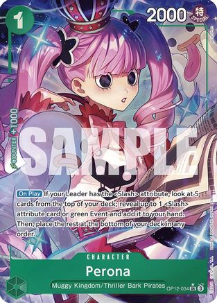Perona (Alternate Art) (OP12-034) [Legacy of the Master] Foil One Piece Single Bandai