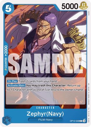 Zephyr(Navy) (OP12-046) [Legacy of the Master] One Piece Single Bandai