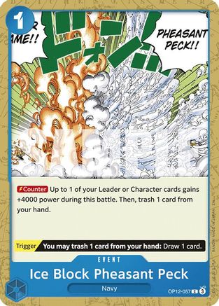 Ice Block Pheasant Peck (OP12-057) [Legacy of the Master] One Piece Single Bandai