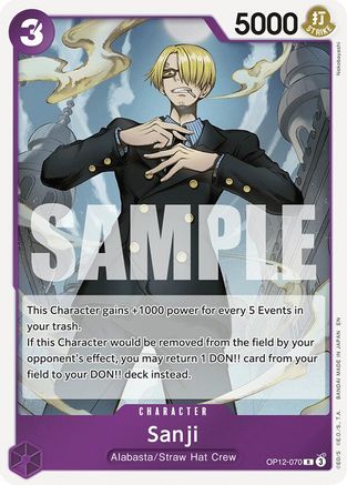 Sanji (070) (OP12-070) [Legacy of the Master] Foil One Piece Single Bandai