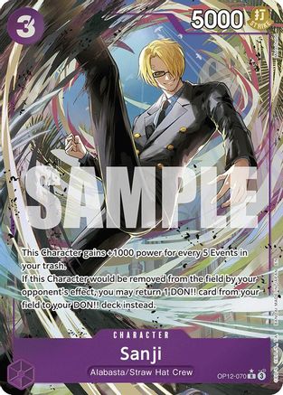 Sanji (070) (Alternate Art) (OP12-070) [Legacy of the Master] Foil One Piece Single Bandai