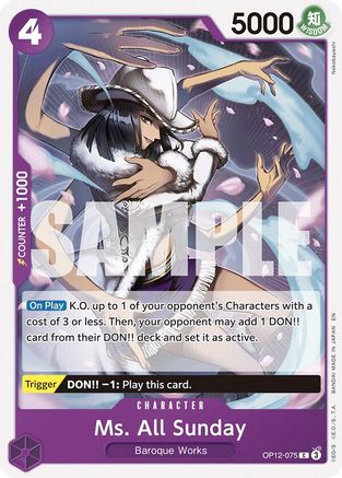 Ms. All Sunday (OP12-075) [Legacy of the Master] One Piece Single Bandai