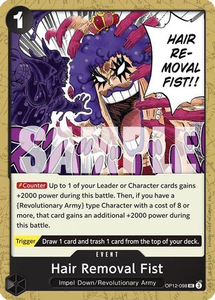 Hair Removal Fist (OP12-098) [Legacy of the Master] One Piece Single Bandai