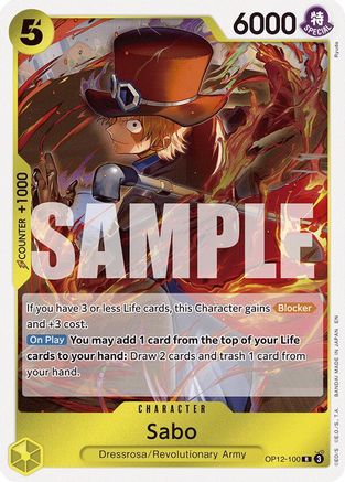 Sabo (OP12-100) [Legacy of the Master] Foil One Piece Single Bandai
