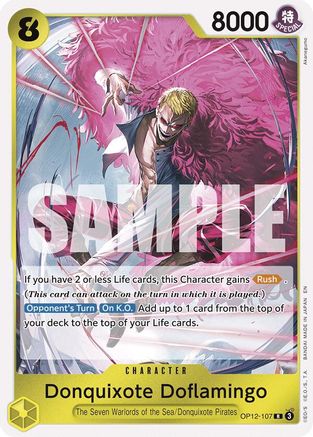 Donquixote Doflamingo (OP12-107) [Legacy of the Master] Foil One Piece Single Bandai
