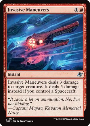 Invasive Maneuvers (EOE-137) [Edge of Eternities] MTG Single Wizards of the Coast