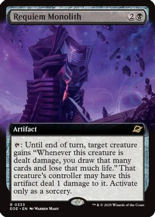 Requiem Monolith (Extended Art) (EOE-333) [Edge of Eternities] Foil MTG Single Wizards of the Coast