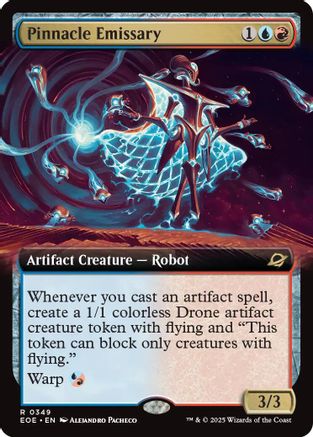 Pinnacle Emissary (Extended Art) (EOE-349) [Edge of Eternities] Foil MTG Single Wizards of the Coast