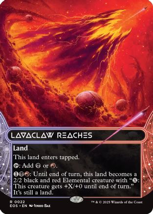Lavaclaw Reaches (0022) (Borderless) (EOS-022) [Edge of Eternities: Stellar Sights] Foil MTG Single Wizards of the Coast