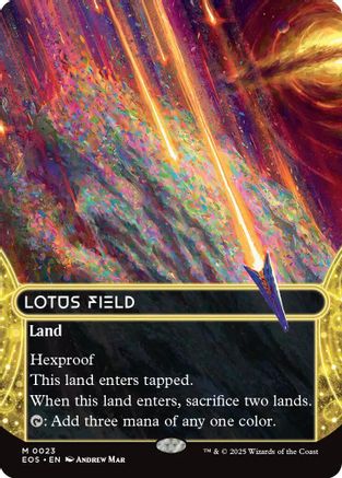Lotus Field (0023) (Borderless) (EOS-023) [Edge of Eternities: Stellar Sights] MTG Single Wizards of the Coast