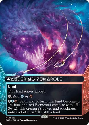 Wandering Fumarole (0045) (Borderless) (EOS-045) [Edge of Eternities: Stellar Sights] MTG Single Wizards of the Coast