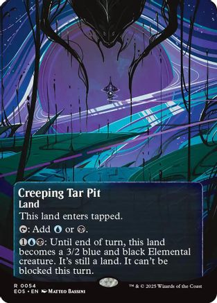 Creeping Tar Pit (0054) (EOS-054) [Edge of Eternities: Stellar Sights] Foil MTG Single Wizards of the Coast