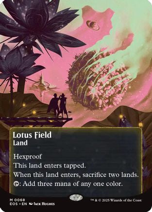 Lotus Field (0068) (Borderless) (EOS-068) [Edge of Eternities: Stellar Sights] Foil MTG Single Wizards of the Coast