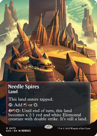 Needle Spires (0075) (Borderless) (EOS-075) [Edge of Eternities: Stellar Sights] MTG Single Wizards of the Coast