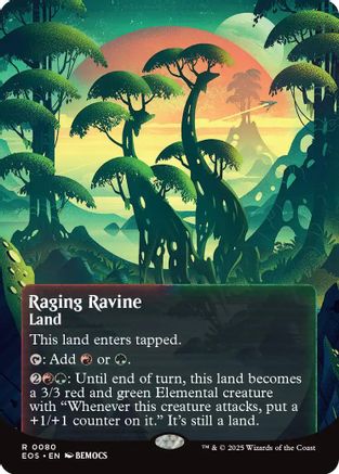 Raging Ravine (0080) (Borderless) (EOS-080) [Edge of Eternities: Stellar Sights] MTG Single Wizards of the Coast