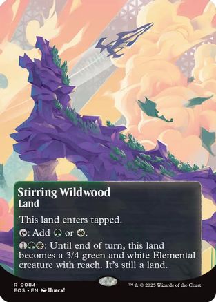 Stirring Wildwood (0084) (Borderless) (EOS-084) [Edge of Eternities: Stellar Sights] MTG Single Wizards of the Coast
