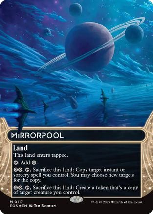 Mirrorpool (0117) (Borderless) (Galaxy Foil) (EOS-117) [Edge of Eternities: Stellar Sights] Foil MTG Single Wizards of the Coast