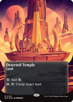 Deserted Temple (0146) (Galaxy Foil) (EOS-146) [Edge of Eternities: Stellar Sights] Foil MTG Single Wizards of the Coast