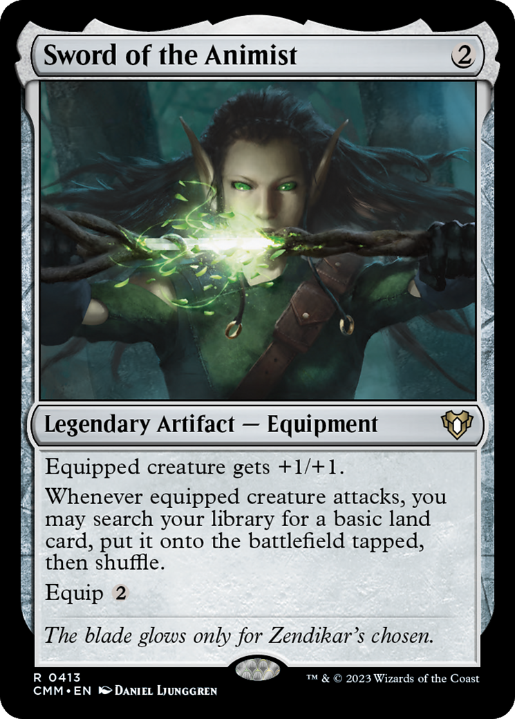 Sword of the Animist (CMM-413) [Commander Masters] Foil MTG Single Wizards of the Coast