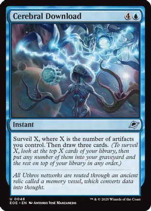 Cerebral Download (EOE-048) [Edge of Eternities] Foil MTG Single Wizards of the Coast