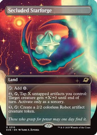 Secluded Starforge (Borderless) (EOE-316) [Edge of Eternities] MTG Single Wizards of the Coast