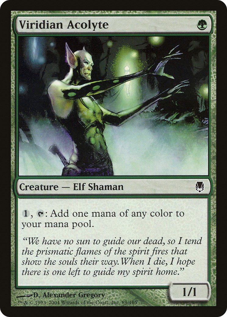 Viridian Acolyte (DST-089) [Darksteel] MTG Single Wizards of the Coast