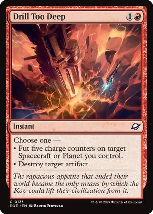 Drill Too Deep (EOE-133) [Edge of Eternities] Foil MTG Single Wizards of the Coast