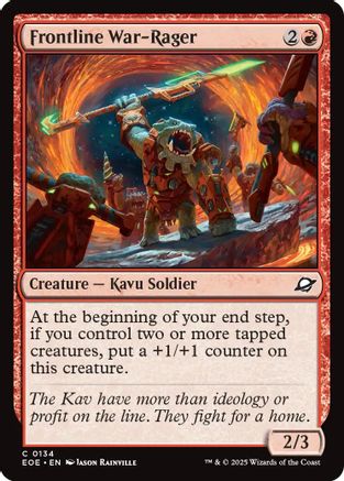Frontline War-Rager (EOE-134) [Edge of Eternities] Foil MTG Single Wizards of the Coast