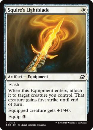 Squire's Lightblade (EOE-036) [Edge of Eternities] MTG Single Wizards of the Coast