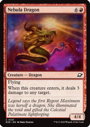 Nebula Dragon (EOE-147) [Edge of Eternities] MTG Single Wizards of the Coast