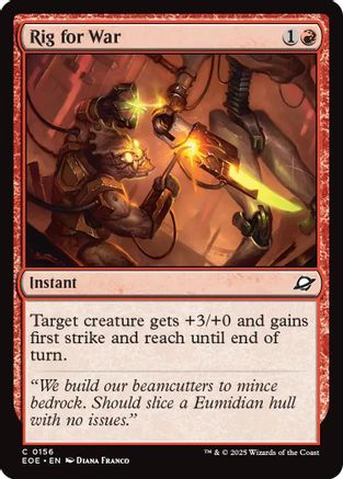 Rig for War (EOE-156) [Edge of Eternities] Foil MTG Single Wizards of the Coast