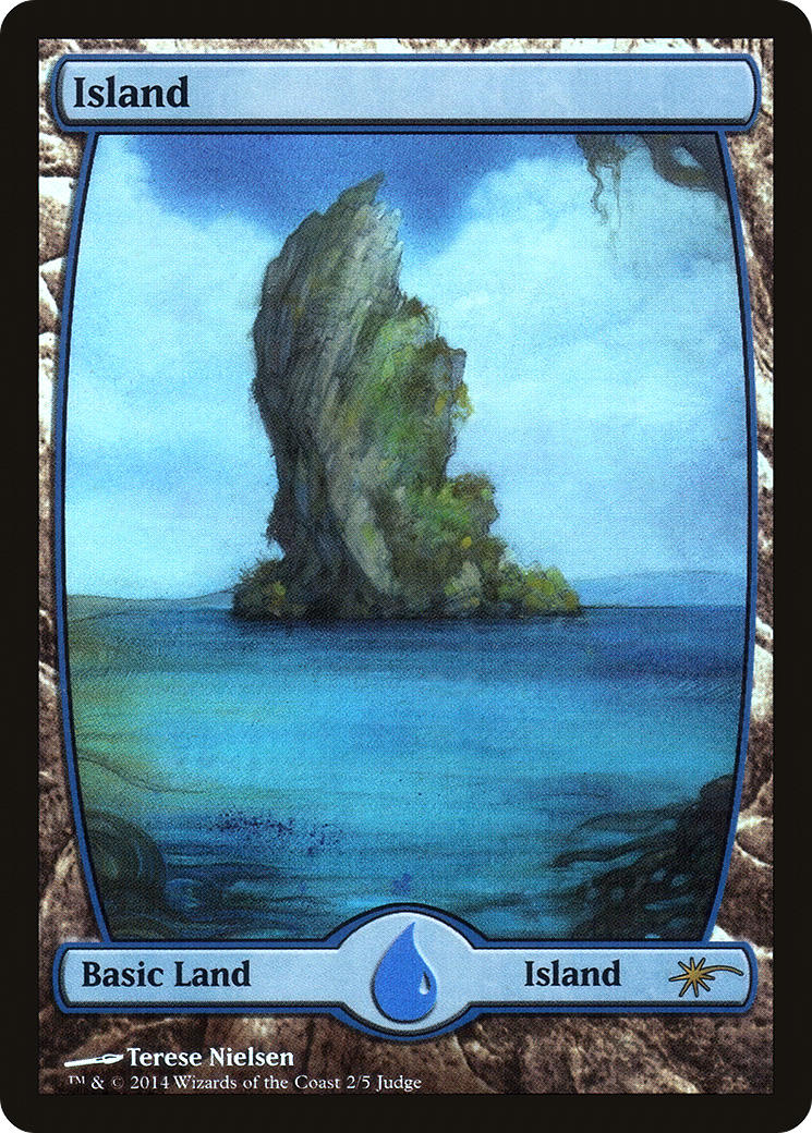 Island - Full Art (2) (JDG-002) [Misc] Judge Gift Cards 2014 Foil MTG Single Wizards of the Coast