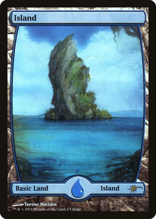 Island - Full Art (2) (JDG-002) [Misc] Judge Gift Cards 2014 Foil MTG Single Wizards of the Coast