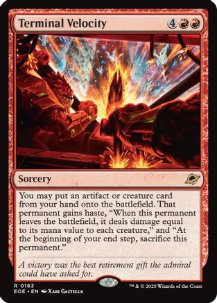 Terminal Velocity (EOE-163) [Edge of Eternities] Foil MTG Single Wizards of the Coast