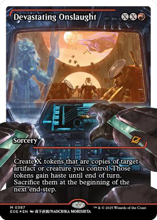 Devastating Onslaught (0387) (Fracture Foil) (EOE-387) [Edge of Eternities] Foil MTG Single Wizards of the Coast