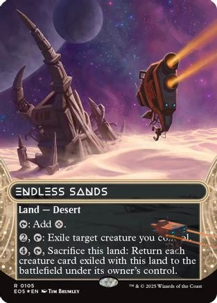Endless Sands (0105) (Borderless) (Galaxy Foil) (EOS-105) [Edge of Eternities: Stellar Sights] Foil MTG Single Wizards of the Coast