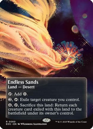 Endless Sands (0060) (EOS-060) [Edge of Eternities: Stellar Sights] (Borderless) Foil MTG Single Wizards of the Coast