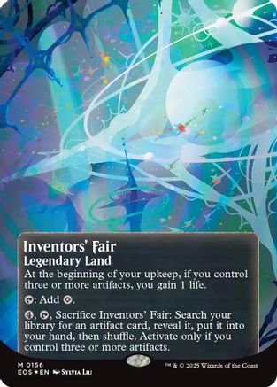 Inventors' Fair (0156) (Borderless) (Galaxy Foil) (EOS-156) [Edge of Eternities: Stellar Sights] Foil MTG Single Wizards of the Coast