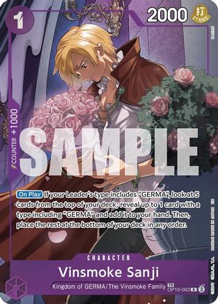 Vinsmoke Sanji (TR) (OP10-063) [Legacy of the Master] Foil One Piece Single Bandai