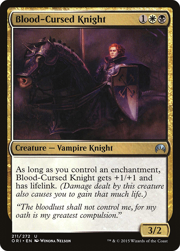 Blood-Cursed Knight (ORI-211) [Magic Origins] Foil MTG Single Wizards of the Coast